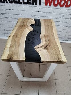 Эпоксидный стол "Река" из ореха, собственное производство